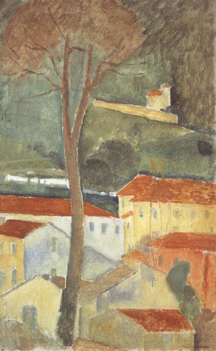 Amedeo Modigliani Landscape at Cagnes (mk39) Spain oil painting art